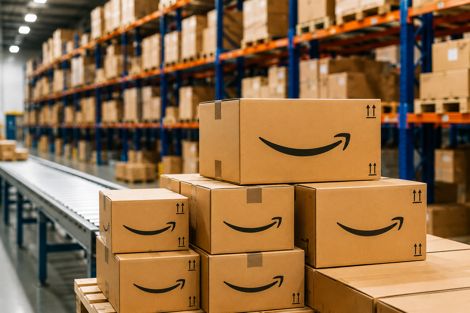 Warehouse of an Amazon FBA distributor company